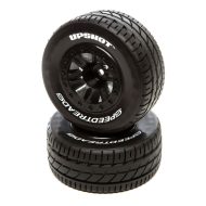Micro SCT Tyres Mounted on Black Wheels (4) LOSB1585 - OUT OF STOCK